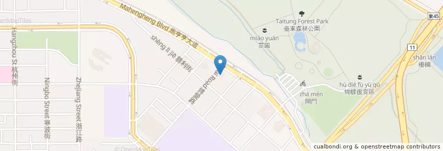 Mapa de ubicacion de 台東博愛浸信會 en 台湾, 台湾省, 台東県, 台東市.