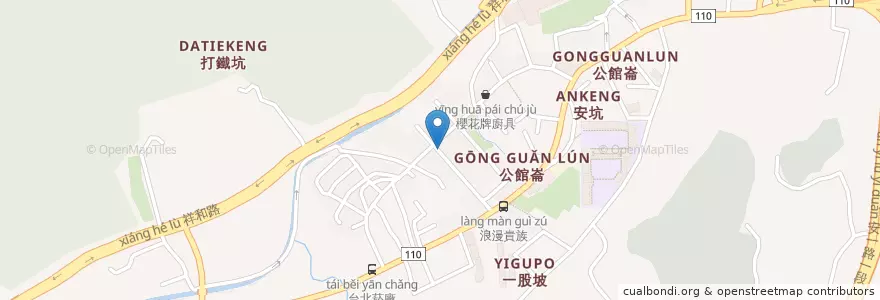Mapa de ubicacion de 鍋鍋爸爸涮涮鍋 en Taiwan, 新北市, 新店區.