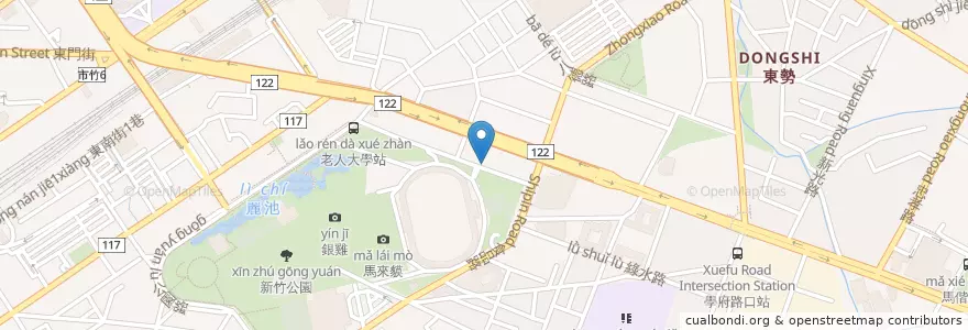 Mapa de ubicacion de 台大安欣動物醫院 en تایوان, 臺灣省, سینچو, 東區.