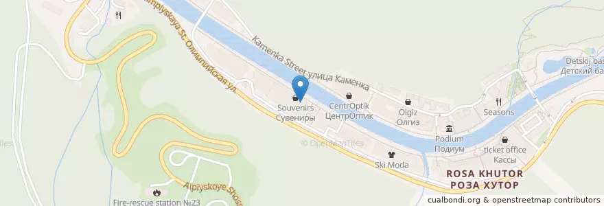 Mapa de ubicacion de Альпийский паб-ресторан "О'Хара" en Russia, Distretto Federale Meridionale, Territorio Di Krasnodar, Городской Округ Сочи.