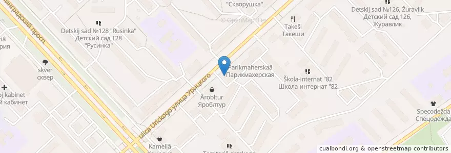 Mapa de ubicacion de Аптека en Rusland, Centraal Federaal District, Oblast Jaroslavl, Ярославский Район, Городской Округ Ярославль.