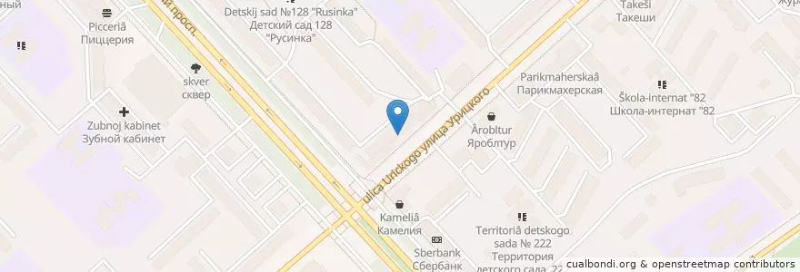 Mapa de ubicacion de Сбербанк en Rusia, Distrito Federal Central, Óblast De Yaroslavl, Ярославский Район, Городской Округ Ярославль.