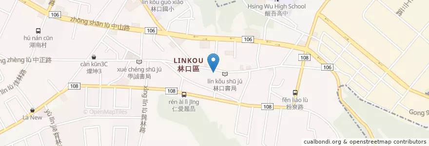 Mapa de ubicacion de 晴光肉羹麵 en Taiwan, New Taipei, Linkou District.