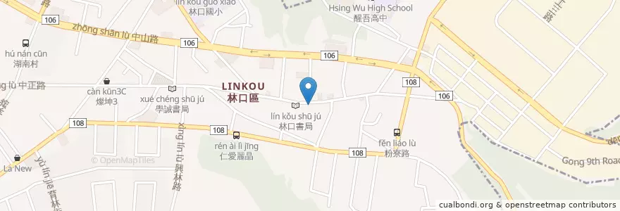 Mapa de ubicacion de 林口中正郵局 en Tayvan, 新北市, 林口區.
