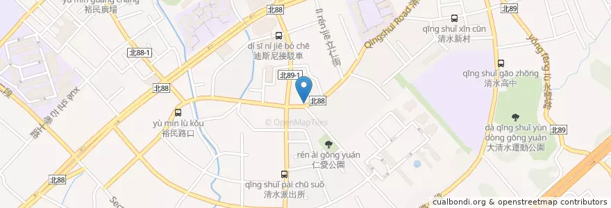 Mapa de ubicacion de 清心福全 en تایوان, 新北市, 土城區.