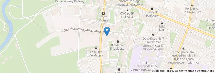 Mapa de ubicacion de СМП en 러시아, Центральный Федеральный Округ, Московская Область, Городской Округ Истра.