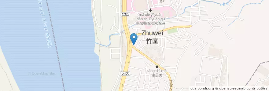 Mapa de ubicacion de 大食客刀削麵 en 타이완, 신베이 시, 단수이 구.