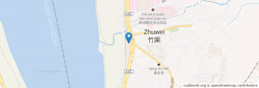 Mapa de ubicacion de 星巴克 en تایوان, 新北市, 淡水區.