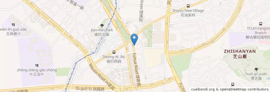 Mapa de ubicacion de 麵面俱到 en 臺灣, 新北市, 臺北市, 士林區.