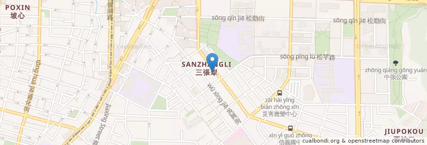 Mapa de ubicacion de 翁內兒科 en تایوان, 新北市, تایپه, 信義區.
