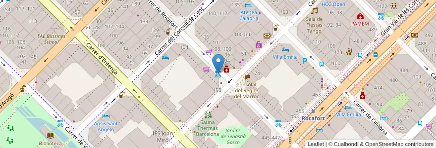 Mapa de ubicacion de 262 - Rocafort 103 en Espanha, Catalunha, Barcelona, Barcelonès, Barcelona.