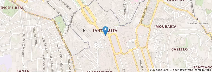Mapa de ubicacion de Café Gelo en 포르투갈, Área Metropolitana De Lisboa, Lisboa, Grande Lisboa, 리스본.
