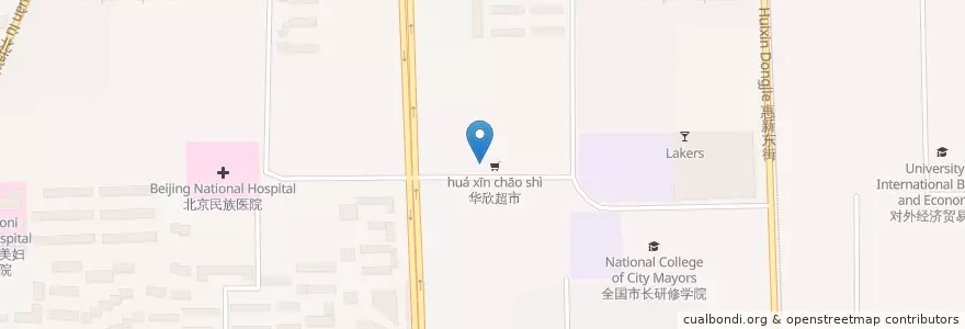 Mapa de ubicacion de 建设银行 en 中国, 北京市, 河北省, 朝阳区 / Chaoyang.