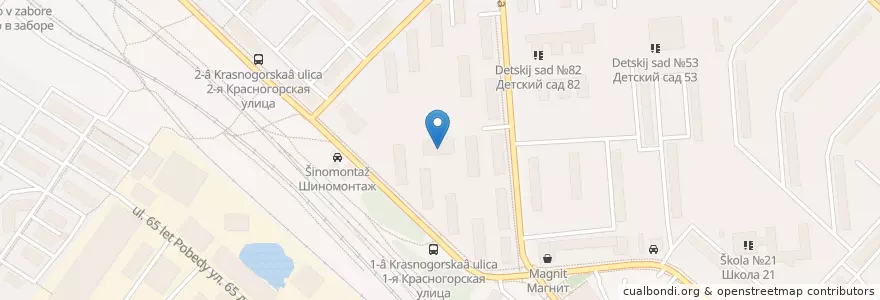 Mapa de ubicacion de Поликлиника №4 en Rusia, Distrito Federal Central, Óblast De Moscú, Городской Округ Люберцы.
