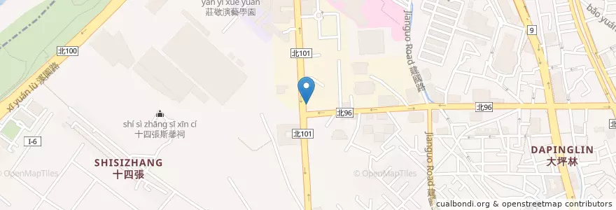 Mapa de ubicacion de 麥當勞 en Taiwan, Nuova Taipei, Distretto Di Xindian.