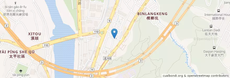 Mapa de ubicacion de 中堊基督教長老會新店教會 en Тайвань, Новый Тайбэй, 新店區.