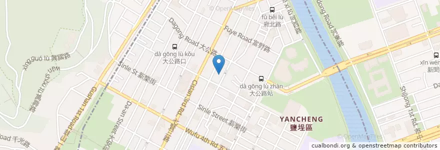 Mapa de ubicacion de BOOKING en Taiwan, Kaohsiung, 鹽埕區.