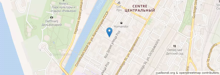 Mapa de ubicacion de Банк "Центр-Инвест" en Россия, Южный Федеральный Округ, Краснодарский Край, Городской Округ Сочи.