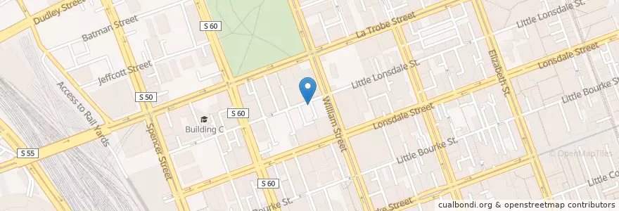 Mapa de ubicacion de Deja Vu Bar & Lounge en Australia, Victoria, City Of Melbourne.
