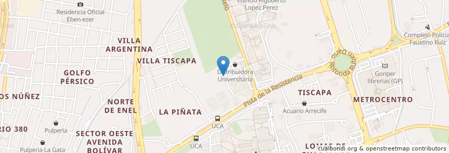 Mapa de ubicacion de Pool Planet en ニカラグア, マナグア県, Managua (Municipio).