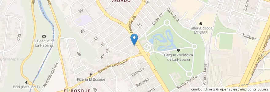 Mapa de ubicacion de Club Barbaram - Pepito's Bar en كوبا, La Habana, Plaza De La Revolución.