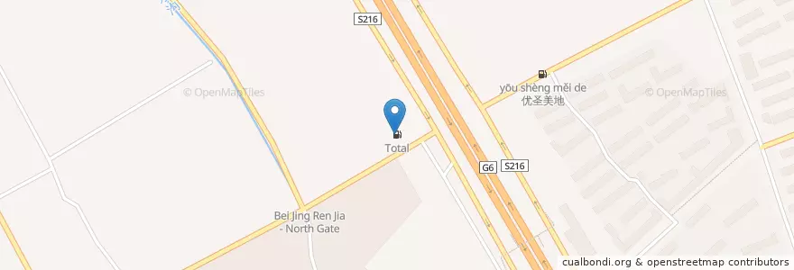 Mapa de ubicacion de 中化道达尔昌平加油站 en 중국, 베이징시, 허베이성, 昌平区.