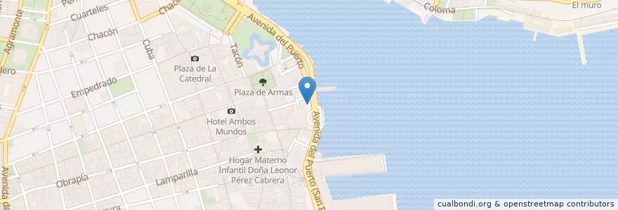 Mapa de ubicacion de Edificio La Marina en 쿠바, La Habana, La Habana Vieja.