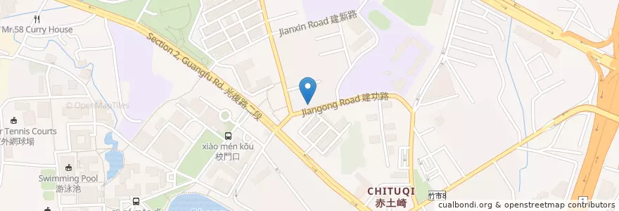 Mapa de ubicacion de 台北江麻辣臭豆腐小火鍋 en Tayvan, 臺灣省, Hsinchu, 東區.