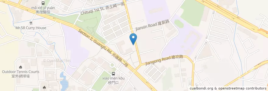 Mapa de ubicacion de 竹源現炒 en Taiwán, Provincia De Taiwán, Hsinchu, 東區.