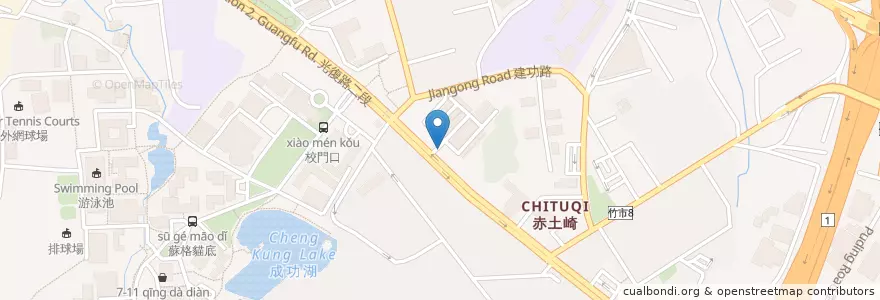 Mapa de ubicacion de 鳳荷三鮮新疆羊極麵 en 台湾, 台湾省, 新竹市, 東区.
