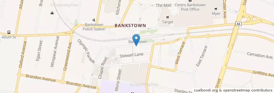 Mapa de ubicacion de Commonwealth Bank en Australie, Nouvelle Galles Du Sud, Canterbury-Bankstown Council, Sydney.
