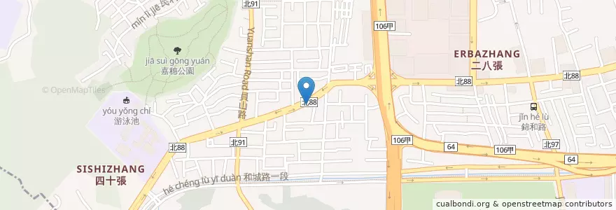 Mapa de ubicacion de Subway en 臺灣, 新北市, 中和區.