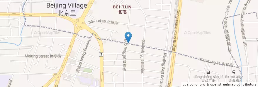 Mapa de ubicacion de 阿根早點 en تایوان, تایچونگ, 北區.