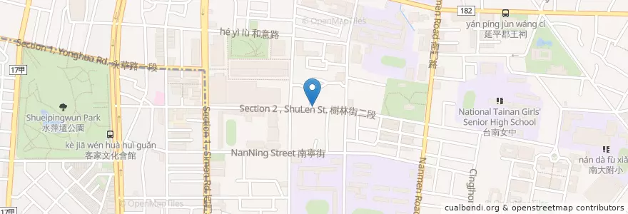 Mapa de ubicacion de Imma Israeli Bakery en 臺灣, 臺南市, 中西區.