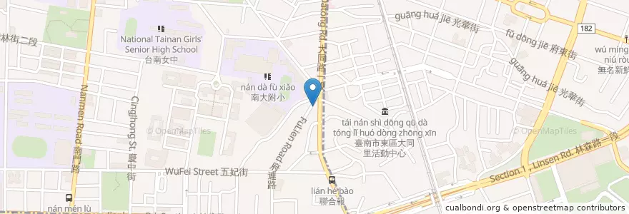 Mapa de ubicacion de Hut Barbeque en تایوان, 臺南市, 中西區.