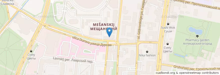 Mapa de ubicacion de Таврический en Rusland, Centraal Federaal District, Moskou, Центральный Административный Округ, Мещанский Район.