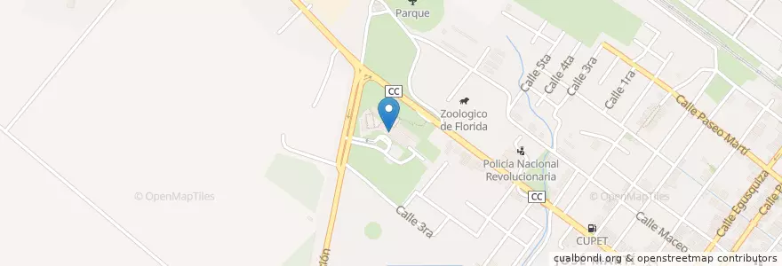 Mapa de ubicacion de La Volantica en キューバ, Camagüey, Florida, Ciudad De Florida.