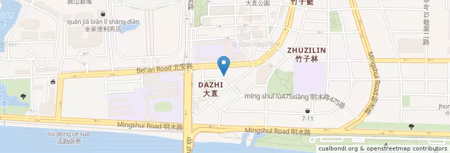 Mapa de ubicacion de 裕濠燒臘館 en Taiwan, Nuova Taipei, Taipei, Distretto Di Zhongshan.