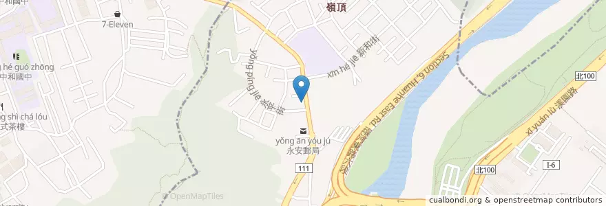 Mapa de ubicacion de 八方雲集鍋貼水餃店 en Taiwan, Neu-Taipeh, Zhonghe.