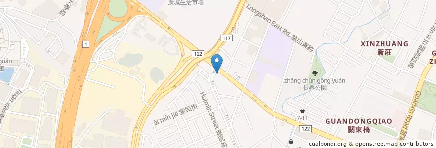 Mapa de ubicacion de 八方雲集 en Taiwan, 臺灣省, 新竹市, 東區.