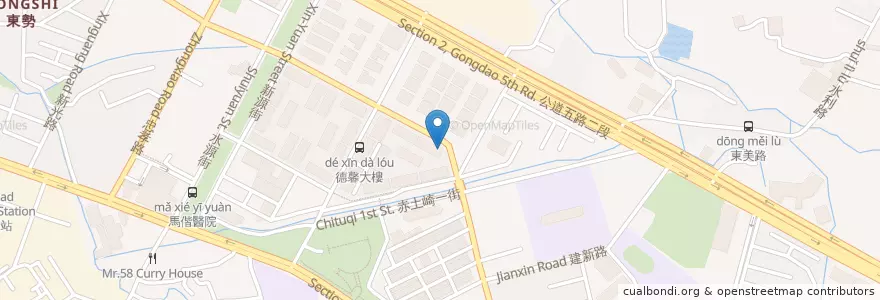 Mapa de ubicacion de 津媽臭臭鍋 en Taiwán, Provincia De Taiwán, Hsinchu, 東區.