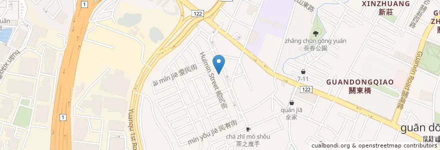 Mapa de ubicacion de 韓一館 en تایوان, 臺灣省, سینچو, 東區.