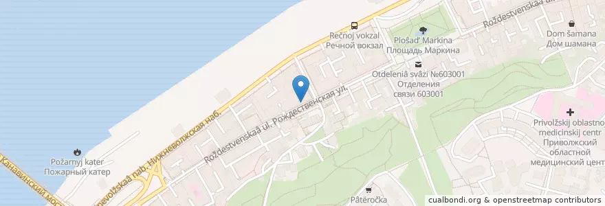 Mapa de ubicacion de Пекарня Мадлен en Rusia, Приволжский Федеральный Округ, Óblast De Nizhni Nóvgorod, Городской Округ Нижний Новгород.