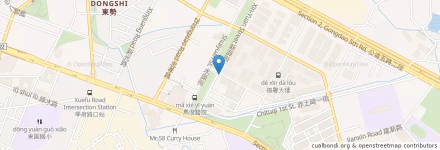 Mapa de ubicacion de 聯合吉園農場 en Tayvan, 臺灣省, Hsinchu, 東區.
