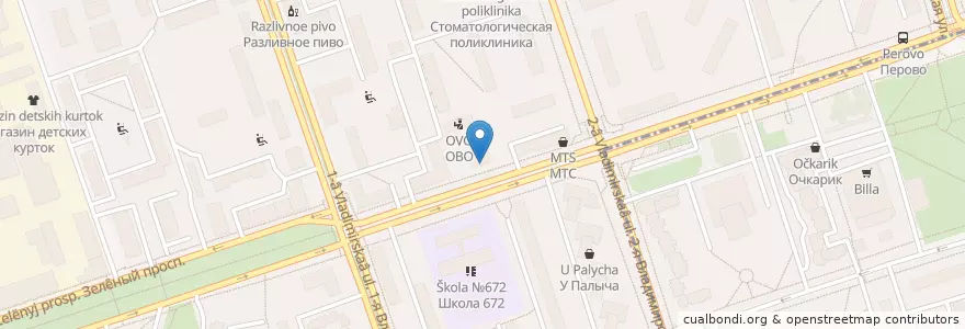 Mapa de ubicacion de Рио Грандэ en Rússia, Distrito Federal Central, Москва, Восточный Административный Округ, Район Перово.