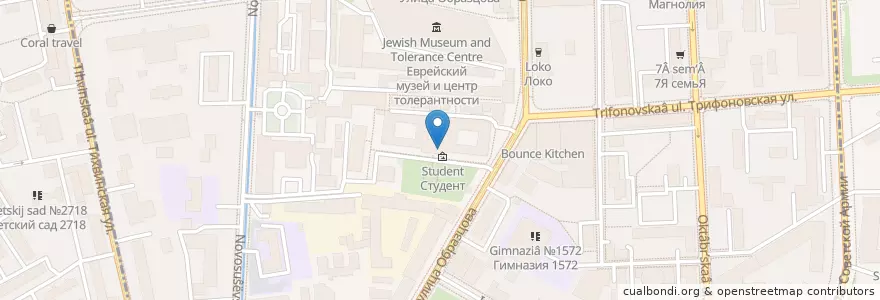 Mapa de ubicacion de Домовой храм в МИИТ en 러시아, Центральный Федеральный Округ, Москва, Район Марьина Роща.