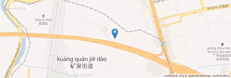 Mapa de ubicacion de 沙涌南停车场 en الصين, غوانغدونغ, 广州市, 白云区.
