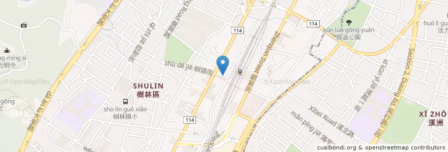 Mapa de ubicacion de 康是美 en تايوان, تايبيه الجديدة, 樹林區.