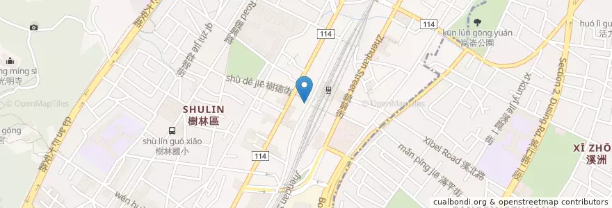 Mapa de ubicacion de 格蘭英語 en Taiwan, New Taipei, Shulin District.