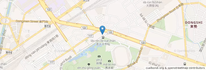 Mapa de ubicacion de 曾家乾麵 en Taiwán, Provincia De Taiwán, Hsinchu, 東區.